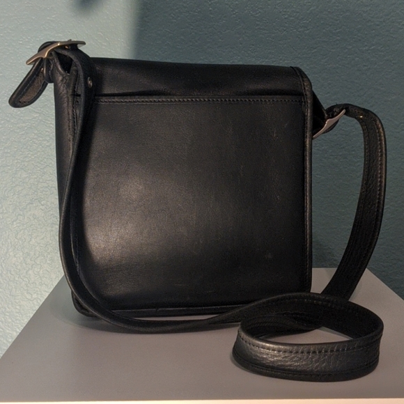 Vintage Sports Coach 80s black leather crossbody - Picture 4 of 8
